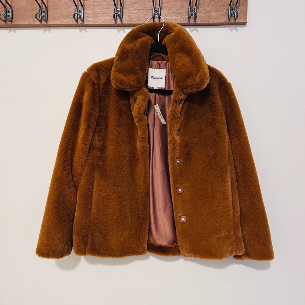 Madewell Faux-Fur Crop Coat - Picture 5 of 7